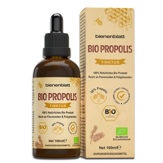 Bio Propolis 30 % Extrakt, 100ml Tinktur in Apothekerflasche mit Pipette (Familienpackung)