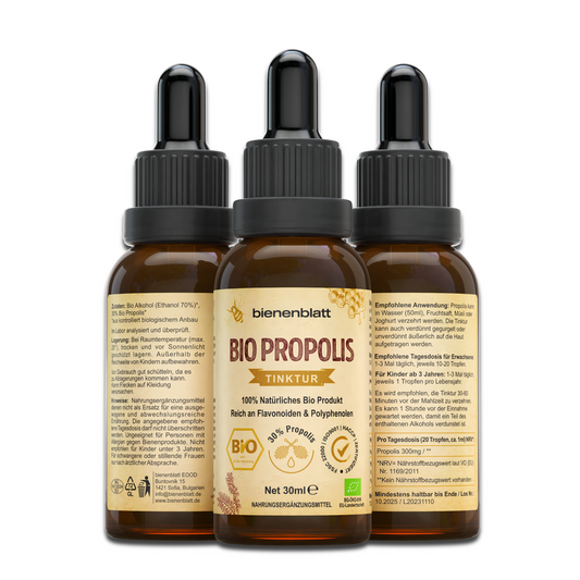 Organic Bio Propolis 30% Extract 30ml - Tincture in Bottle with Pipette (dropper)