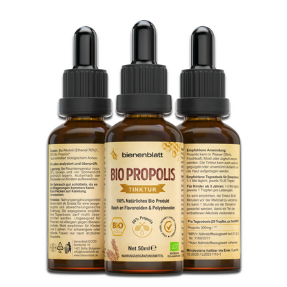 Bio Propolis 30 % Extrakt, 50ml Tinktur in Apothekerflasche mit Pipette