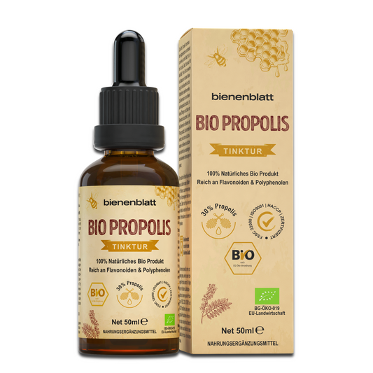 Organic Bio Propolis 30% Extract 50ml - Tincture in Bottle with Pipette (dropper)